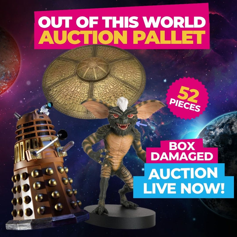 PADV1401 | OUT OF THIS WORLD BOX DAMAGED AUCTION PALLET - STAR TREK, BATTLESTAR, DR WHO + MORE! | 52 AWESOME PIECES